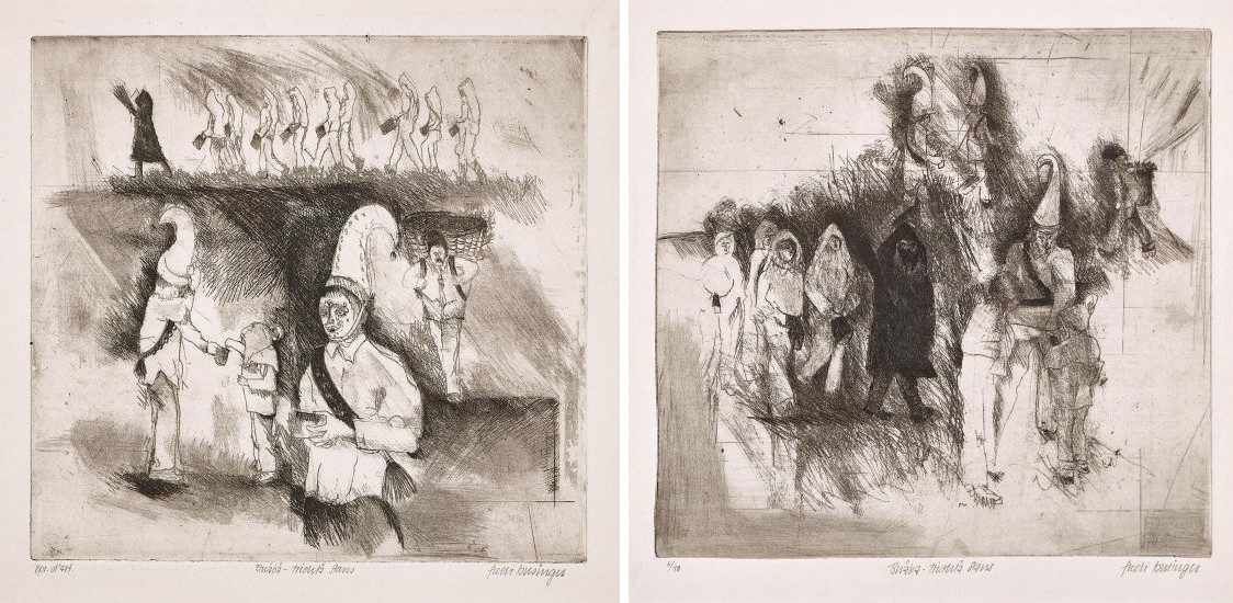 «Buäba Trichlä Stans (zwei Darstellungen)» – Fredi Businger