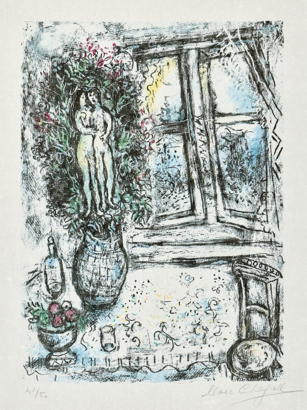 «Fenêtre entreouverte» – 1975 – Marc Chagall