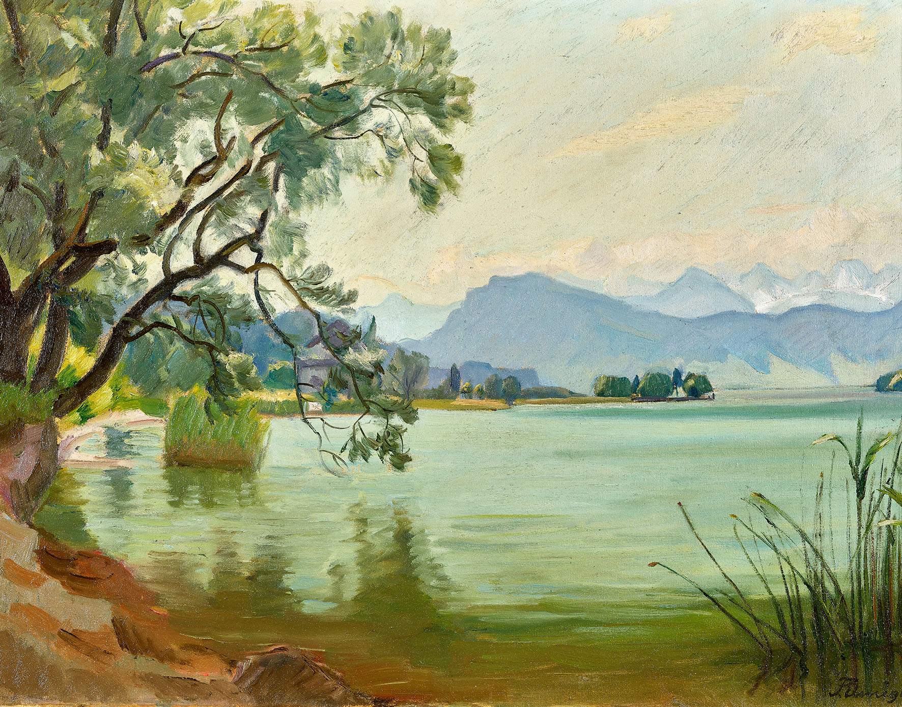 franz-elmiger-luzern-uferlandschaft-am-vierwaldst-ttersee
