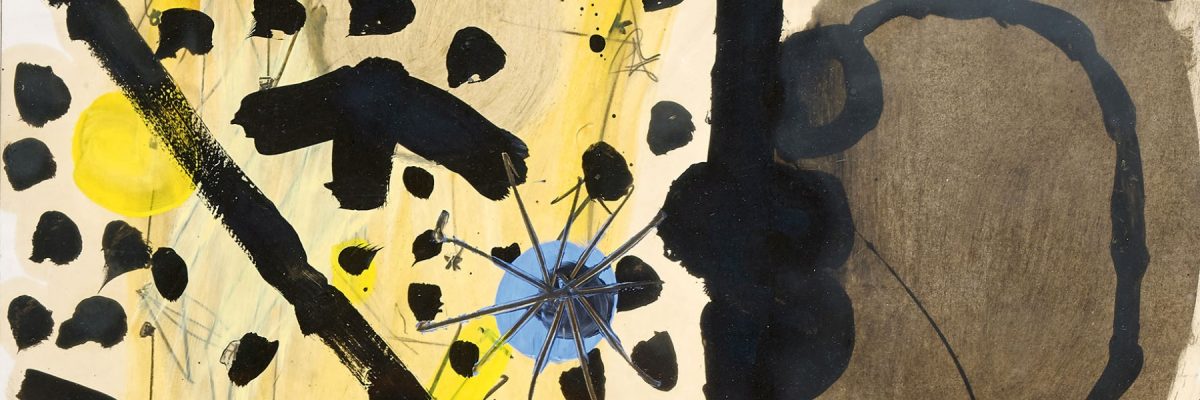 Gloggner Kunstauktionen | Sonja Sekula (1918 – 1963) «Ohne Titel» – 1962 Öl und Gouache a/Papier (Ausschnitt) | Kunstauktion 21. Oktober 2023