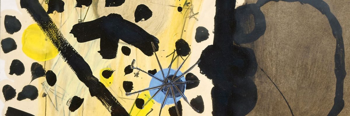 Gloggner Kunstauktionen | Sonja Sekula (1918 – 1963) «Ohne Titel» – 1962 Öl und Gouache a/Papier (Ausschnitt) | Kunstauktion 21. Oktober 2023
