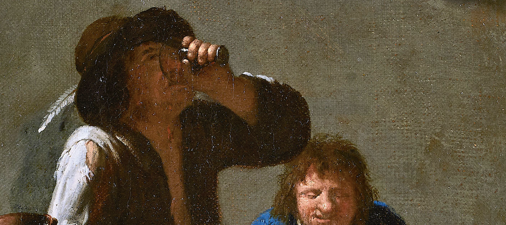 Gloggner Kunstauktionen | Andries Both (1612–1641) «Zwei Männer in Interieur (Rauchen und Trinken)»  Öl a/doubl. Lwd., 34,3 × 29 cm (Ausschnitt) | Kunstauktion 17. Oktober 2026